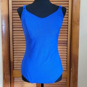 NWOT Avenue One Piece Ribbed Swim Suit Plus Size 16